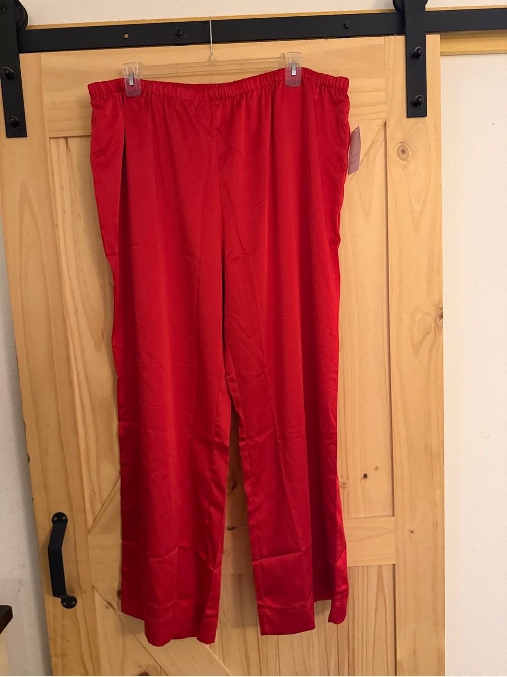 A New Day Women’s Red Elastic-Waist Pull-On Pants 2X - NWT